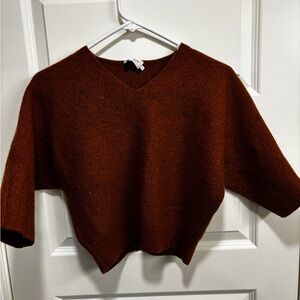 The Reset V-Neck Sweater in Rich Brown